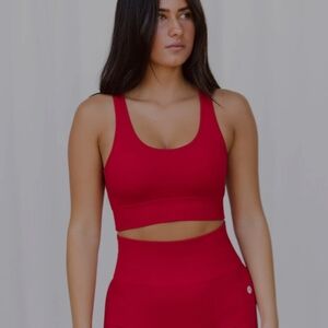 Red Sports Bra